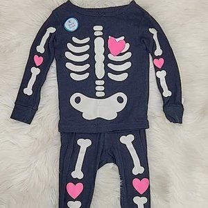CARTER'S Girls Sleep Bottoms Print Pajama Set, Size 24 Months